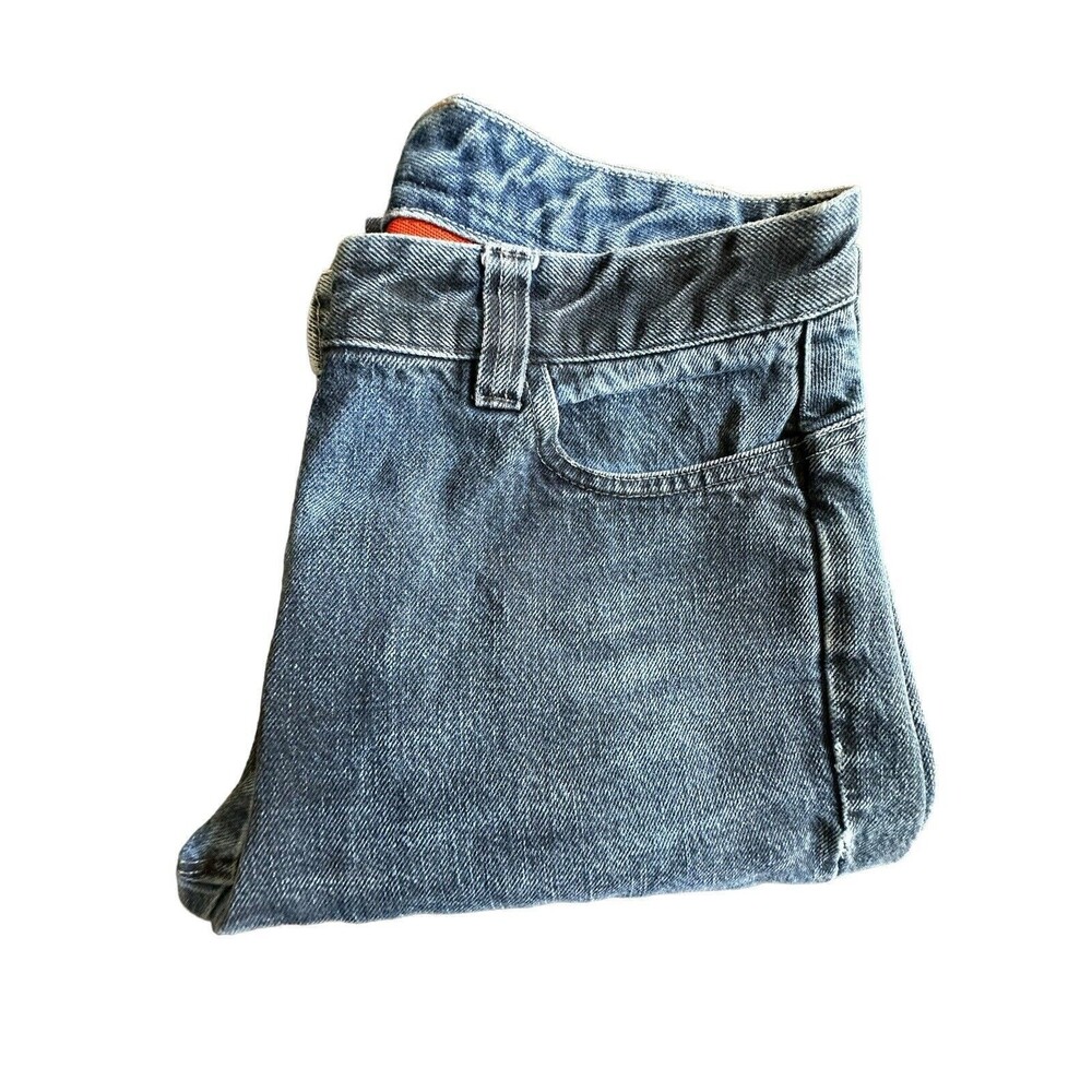 Faconnable Jeans Size 4 Bootcut Straight Blue Black Denim 100% Cotton #O2-5 - Picture 12 of 13